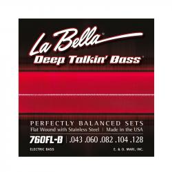 Комплект струн для 5-струнной бас-гитары 43-60-82-104-128 LA BELLA 760FL-B