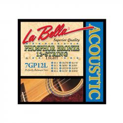 Комплект струн для акустической 12-струнной гитары 11-50 LA BELLA 7GP12L