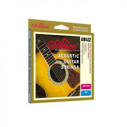 Комплект струн для акустической гитары, медь, цветные наконечники, 11-52 ALICE AW432P-SL