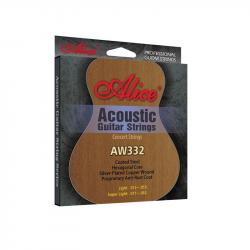 Комплект струн для акустической гитары, посеребренная бронза, 11-52 [12] Alice ALICE AW332-SL
