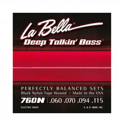 Комплект струн для бас-гитары с нейлоном 060-115 LA BELLA 760N