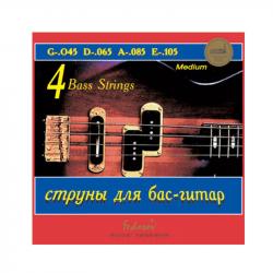 Комплект струн для бас-гитары, никель, Medium, 45-105 FEDOSOV GB4-2