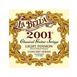 Комплект струн для классической гитары, слабое натяжение, посеребренные LA BELLA 2001 Light 
