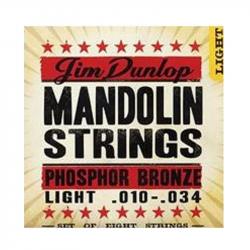Комплект струн для мандолины, фосф.бронза, Light, 10-34 DUNLOP DMP1034