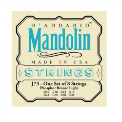 Комплект струн для мандолины, фосфорная бронза, Light, 10-38 D'ADDARIO J73