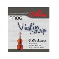 Комплект струн для скрипки сталь/никель ALICE A706