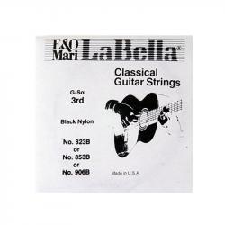 Отдельная струна гитарная №3 черный нейлон  LA BELLA 823B