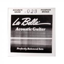Отдельная струна для акустической гитары, 023, фосфорная бронза LA BELLA PW023