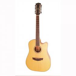 Электро-акустическая гитара 12-струнная, с чехлом, матовая PARKWOOD PW-460-12-NS