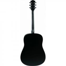 Акустическая гитара, верхняя дека ель, корпус-сапеле, цвет черный FLIGHT D-175 BK