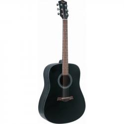 Акустическая гитара, верхняя дека ель, корпус-сапеле, цвет черный FLIGHT D-175 BK