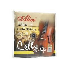Струны для виолончели. Основа струн сталь, обмотка выполнена из алюминия ALICE A804