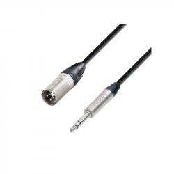 Микрофонный кабель XLR(M)-Jack stereo, с разъёмами Neutrik, 10 м ADAM HALL K5BMV1000