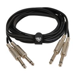 Готовый компонентный кабель разъёмы 2 mono jack x 2 mono jack длина 3 м чёрный ROCKDALE DC007-3M