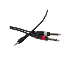 Готовый компонентный кабель разъёмы stereo mini jack папа x 2 mono jack папа длина 1 м ROCKDALE XC-002-1M