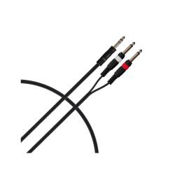 Готовый компонентный кабель разъёмы stereo mini jack папа x 2 mono jack папа длина 1 м ROCKDALE XC-002-1M