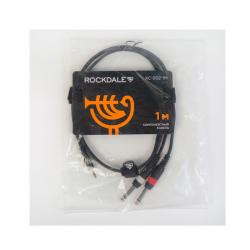 Готовый компонентный кабель разъёмы stereo mini jack папа x 2 mono jack папа длина 1 м ROCKDALE XC-002-1M