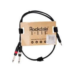 Готовый компонентный кабель разъёмы stereo mini jack папа x 2 mono jack папа длина 1 м ROCKDALE XC-002-1M