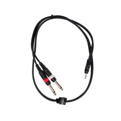 Готовый компонентный кабель разъёмы stereo mini jack папа x 2 mono jack папа длина 1 м ROCKDALE XC-002-1M