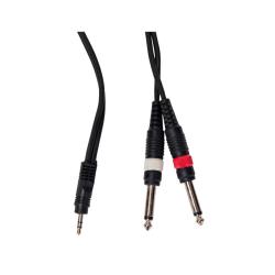 Готовый компонентный кабель разъёмы stereo mini jack папа x 2 mono jack папа длина 1 м ROCKDALE XC-002-1M