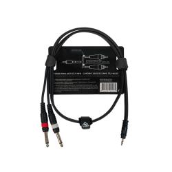 Готовый компонентный кабель разъёмы stereo mini jack папа x 2 mono jack папа длина 1 м ROCKDALE XC-002-1M