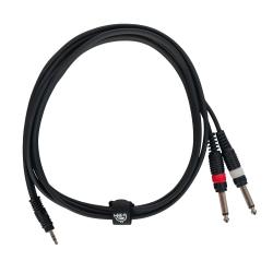 Готовый компонентный кабель разъёмы stereo mini jack папа x 2 mono jack папа длина 2 м ROCKDALE XC-002-2M