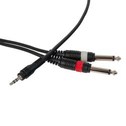 Готовый компонентный кабель разъёмы stereo mini jack папа x 2 mono jack папа длина 2 м ROCKDALE XC-002-2M