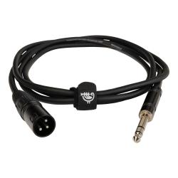 Готовый микрофонный кабель разъёмы XLR male X stereo jack male длина 2 м чёрный ROCKDALE XJ001-2M