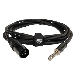 Готовый микрофонный кабель разъёмы XLR male X stereo jack male длина 3 м чёрный ROCKDALE XJ001-3M