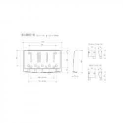 Басовый бридж 5 стр. RES-O-LITE, латунные седла, хром GOTOH 303BO-5C