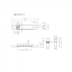 Струнодержатель, алюминий, хром GOTOH GE-101ATC