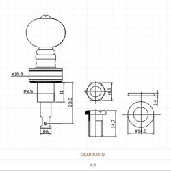 Колок для банджо HC TUNER BJ4