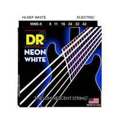 Комплект струн для электрогитары, никелированные, с покрытием, 9-42 DR STRINGS NWE-9 Neon White 