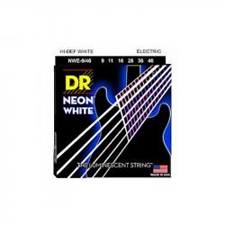 Комплект струн для электрогитары, никелированные, с покрытием, 9-46 DR STRINGS NWE-9/46 Neon White 