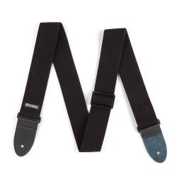 Ремень гитарный, хлопок, черный DUNLOP D21-01BK Cotton Strap Black