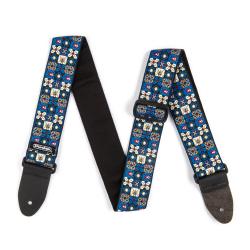 Ремень гитарный, жаккард DUNLOP D67-01BL Jacquard Winterland Blue