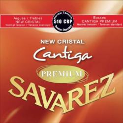 Комплект струн для классической гитары, нормальное натяжение SAVAREZ 510CRP New Cristal Cantiga Premium 