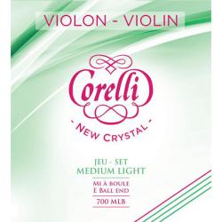 Комплект струн для скрипки, средне легкое натяжение, шарик SAVAREZ 700MLB Corelli New Crystal 