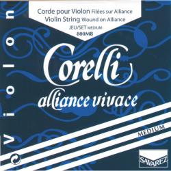 Комплект струн для скрипки, среднее натяжение, шарик SAVAREZ 800MB Corelli Alliance Vivace 