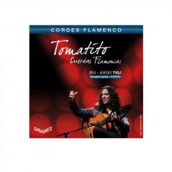 Комплект струн для классической гитары, сильное натяжение, посеребренные SAVAREZ T50J Flamenco Tomatito 