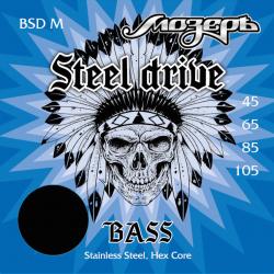 Комплект струн для бас-гитары, сталь, 40-100 МОЗЕРЪ BSD-L Steel Drive 