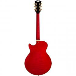 Полуакустическая электрогитара, H-H, цвет красный D'ANGELICO EXCEL SS CH (Stairstep tailpiece)