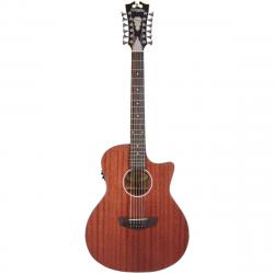 Электроакустическая 12-струнная гитара, цвет натуральный D'ANGELICO PREMIER FULTON LS MS