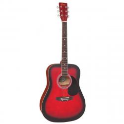 Акустическая гитара, Dreadnought, цвет красный берст матовый ENCORE EW100R