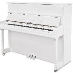 Пианино белое полированное, банкетка в комплекте 121 см. пр-во Китай BECKER CBUP-121PW-2
