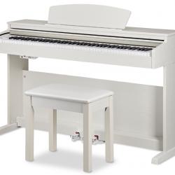Цифровое пианино, цвет белый, клавиатура 88 клавиш с молоточками, банкетка+наушники в комплекте BECKER BDP-82W