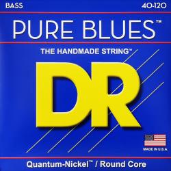 Струны для 5-струнной бас-гитары, никель, 40 120 DR STRINGS PB5-40 PURE BLUES Quantum Nickel