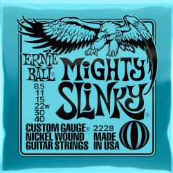 Струны для эл.гитары Nickel Wound Mighty Slinky (8.5-11-15-22w-30-40) ERNIE BALL 2228