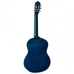 Классическая гитара, верхняя дека: массив ели, задняя дека и обечайка: клён, гриф: нато, накладка: овангкол, цвет: see through blue open pore LA MANCHA Rubinito Azul SM