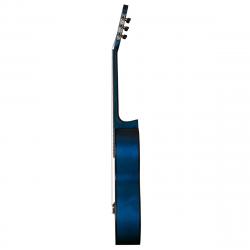 Классическая гитара, верхняя дека: массив ели, задняя дека и обечайка: клён, гриф: нато, накладка: овангкол, цвет: see through blue open pore LA MANCHA Rubinito Azul SM